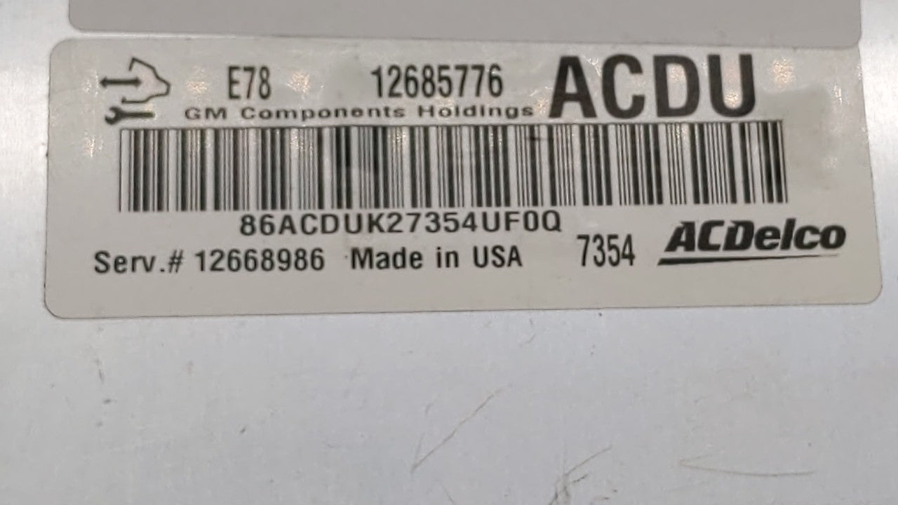 2017-2018 Chevrolet Trax PCM Engine Computer ECU ECM PCU OEM P/N:12668986 12695536 Fits 2017 2018 2019 OEM Used Auto Parts - Oemusedautoparts1.com