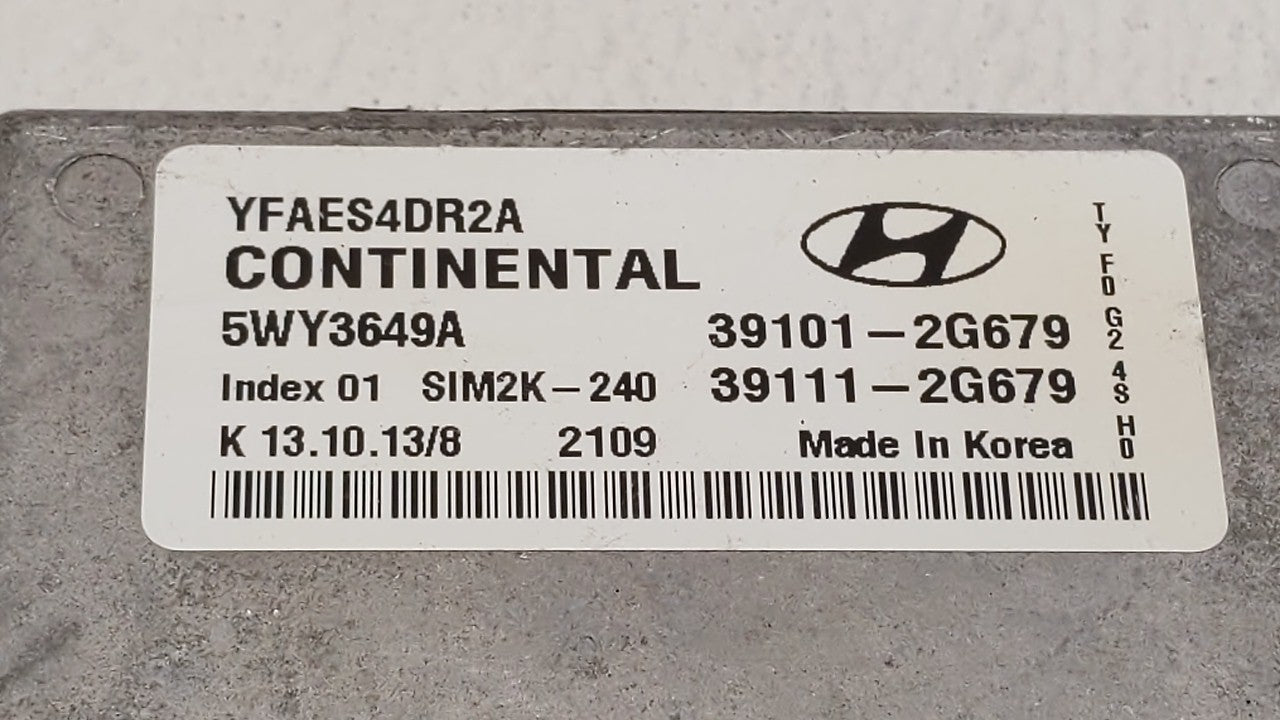 2011-2014 Hyundai Sonata PCM Engine Computer ECU ECM PCU OEM P/N:39111-2G676 39101-2G667 Fits 2011 2012 2013 2014 OEM Used Auto Parts - Oemusedautoparts1.com