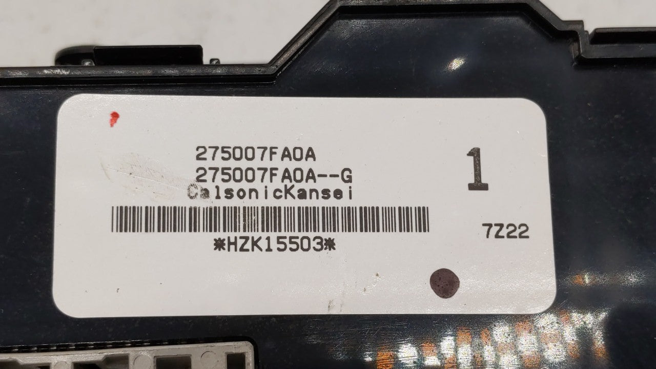 2010-2012 Nissan Sentra Climate Control Module Temperature AC/Heater Replacement P/N:275007FA0A 27510 ZT50A Fits 2010 2011 2012 OEM Used Auto Parts - Oemusedautoparts1.com