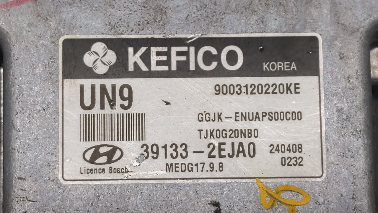 2014 Hyundai Elantra PCM Engine Computer ECU ECM PCU OEM P/N:39133-2EJA0 39133-2EJC0 Fits OEM Used Auto Parts - Oemusedautoparts1.com