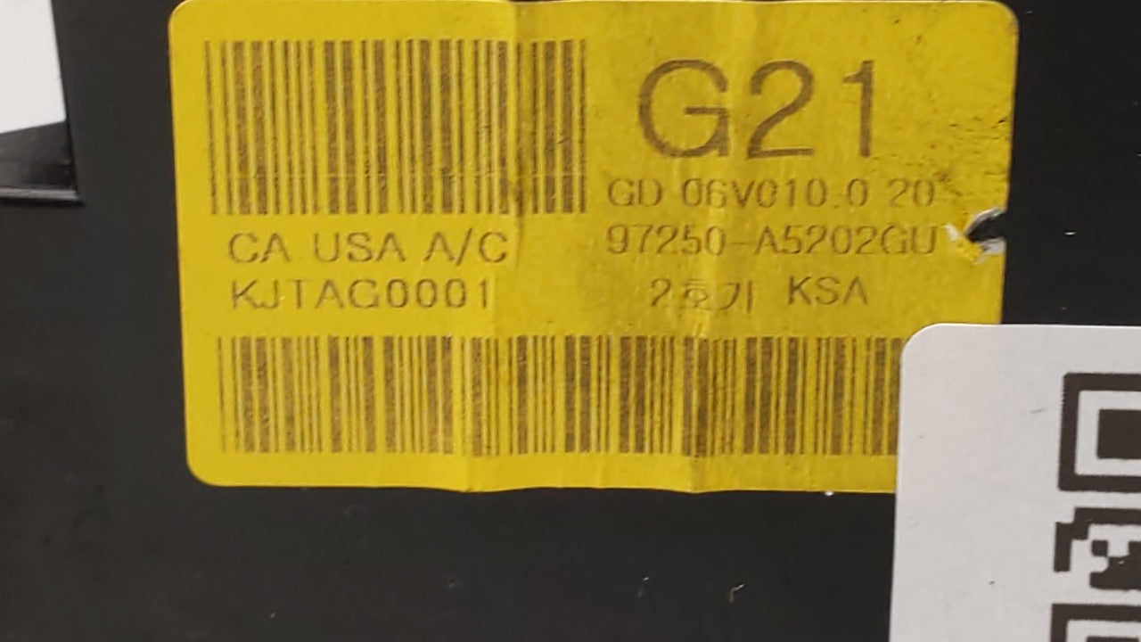 2013-2017 Hyundai Elantra Gt Climate Control Module Temperature AC/Heater Replacement P/N:97250-A5201GU 97250-A5200GU Fits OEM Used Auto Parts - Oemusedautoparts1.com