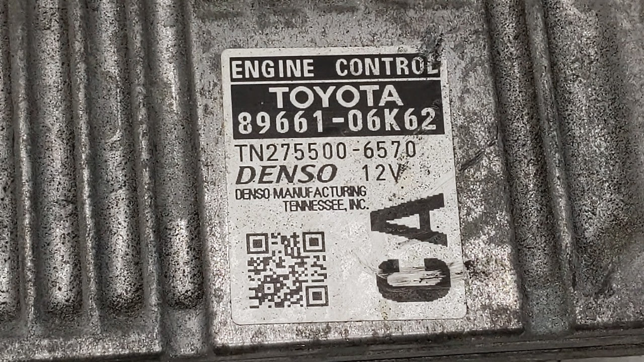 2012-2014 Toyota Camry PCM Engine Computer ECU ECM PCU OEM P/N:89661-06K63 89661-06K84 Fits 2012 2013 2014 OEM Used Auto Parts - Oemusedautoparts1.com