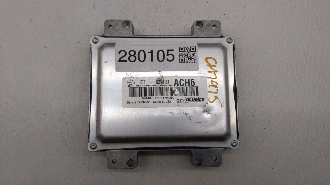 2017-2018 Chevrolet Trax PCM Engine Computer ECU ECM PCU OEM P/N:12668986 12695536 Fits 2017 2018 2019 OEM Used Auto Parts - Oemusedautoparts1.com