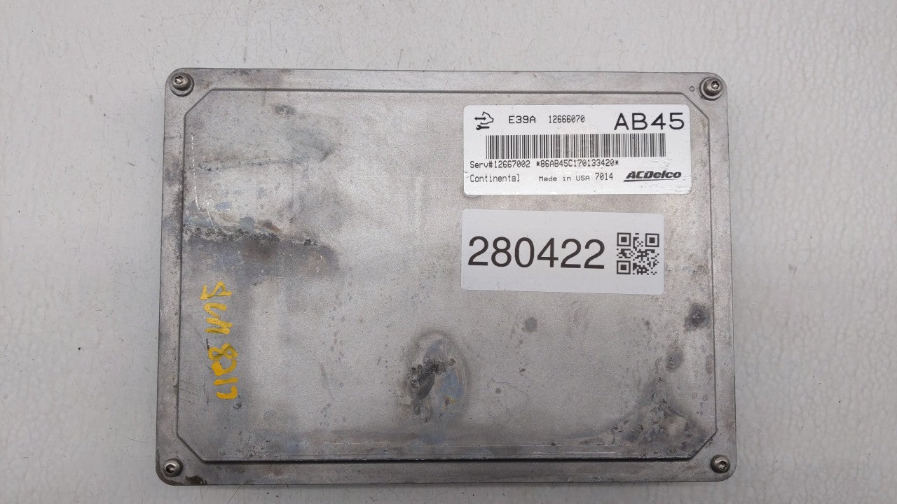 2017 Gmc Terrain PCM Engine Computer ECU ECM PCU OEM P/N:12666068 12667002 Fits 2018 2019 OEM Used Auto Parts - Oemusedautoparts1.com