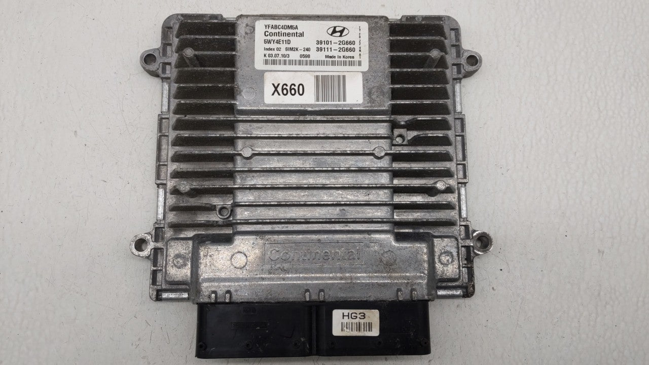 2011 Hyundai Sonata PCM Engine Computer ECU ECM PCU OEM P/N:39101-2G660 39101-2G670 Fits OEM Used Auto Parts - Oemusedautoparts1.com