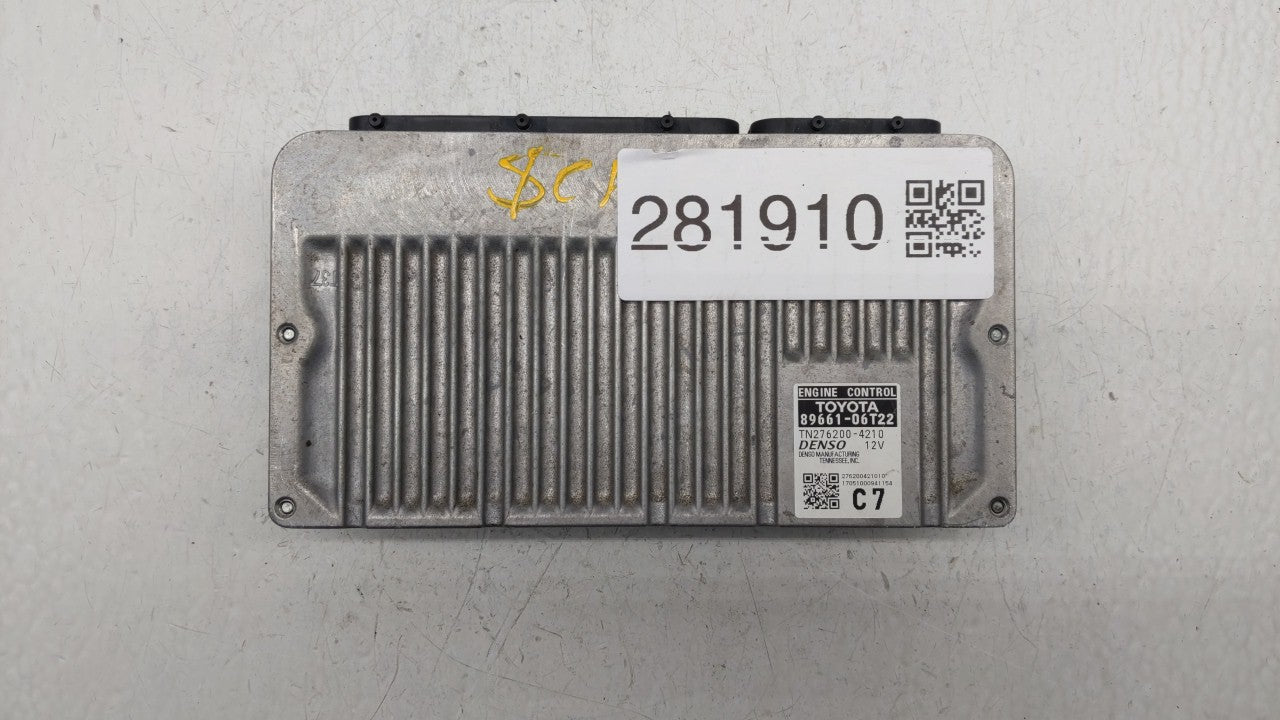 2016-2017 Toyota Camry PCM Engine Computer ECU ECM PCU OEM P/N:89661-06T21 89661-06T22 Fits 2016 2017 OEM Used Auto Parts - Oemusedautoparts1.com