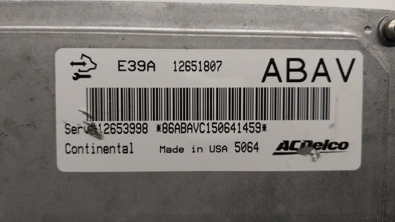 2013-2015 Chevrolet Camaro PCM Engine Computer ECU ECM PCU OEM P/N:12656453 12651807 Fits 2013 2014 2015 2016 OEM Used Auto Parts - Oemusedautoparts1.com