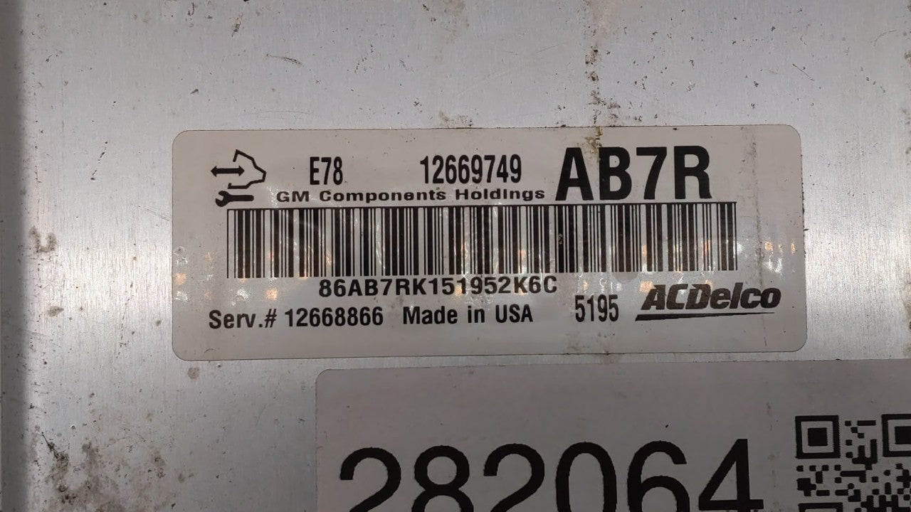 2012-2016 Chevrolet Cruze PCM Engine Computer ECU ECM PCU OEM P/N:12669749 12662593 Fits 2011 2012 2013 2014 2015 2016 OEM Used Auto Parts - Oemusedautoparts1.com