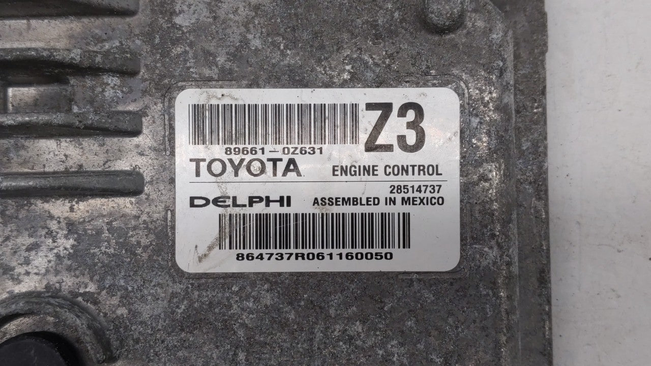 2015 Toyota Corolla PCM Engine Computer ECU ECM PCU OEM P/N:89661-0Z630 89661-0Z631 Fits OEM Used Auto Parts - Oemusedautoparts1.com