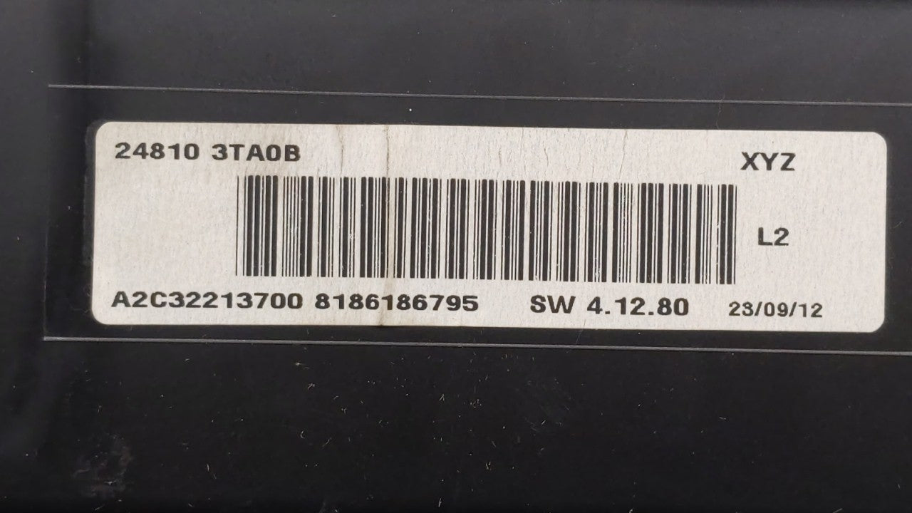 2013 Nissan Altima Instrument Cluster Speedometer Gauges P/N:24810 3TA0D 24810 3TA0C Fits OEM Used Auto Parts - Oemusedautoparts1.com