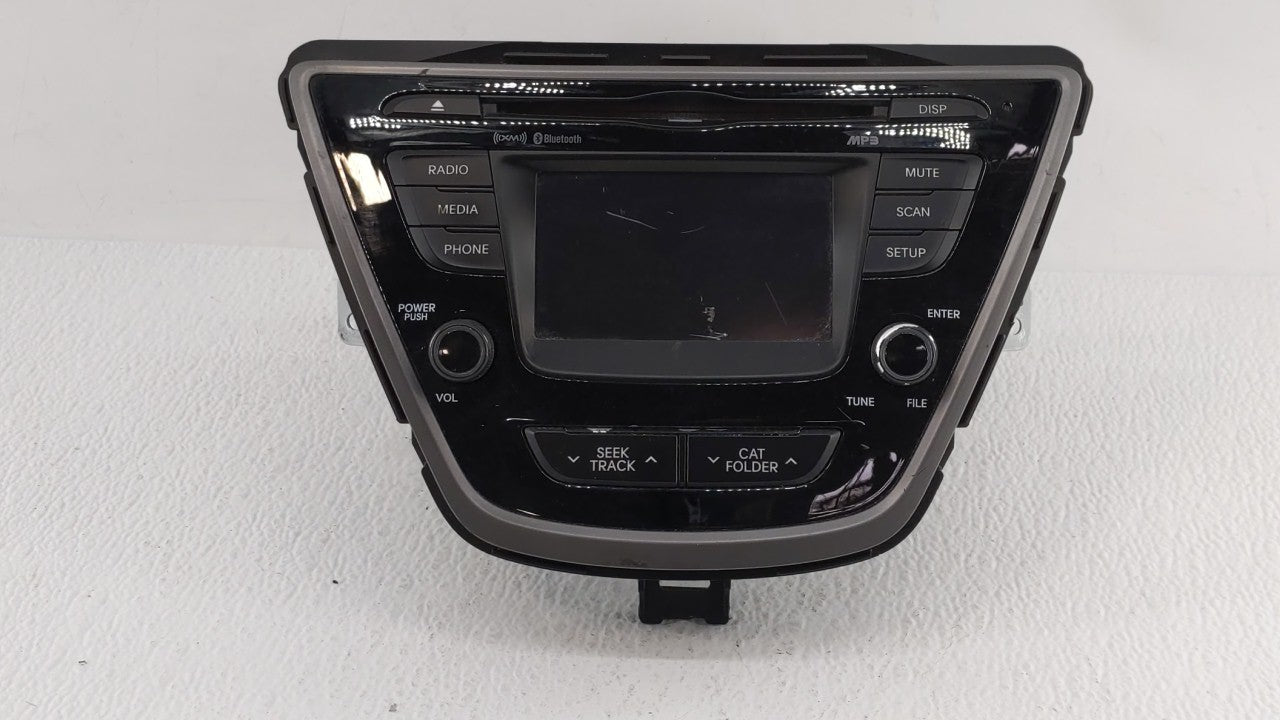 2014-2016 Hyundai Elantra Radio AM FM Cd Player Receiver Replacement P/N:96180-3X165 96180-3X165GU Fits 2014 2015 2016 OEM Used Auto Parts - Oemusedautoparts1.com