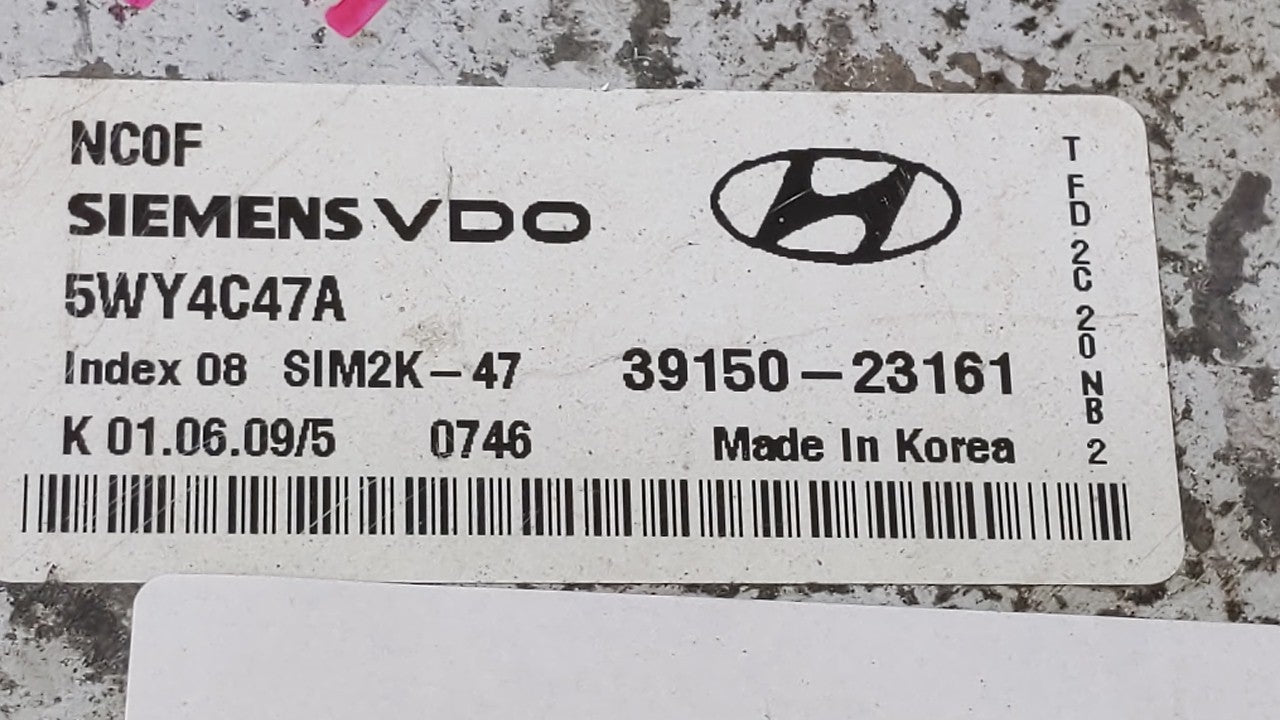 2009-2012 Hyundai Elantra PCM Engine Computer ECU ECM PCU OEM P/N:39150-23163 39150-23162 Fits 2009 2010 2011 2012 OEM Used Auto Parts - Oemusedautoparts1.com