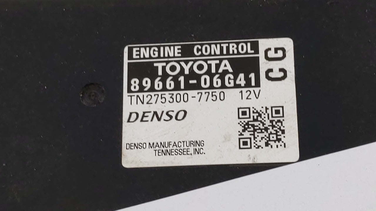 2008-2009 Toyota Camry PCM Engine Computer ECU ECM PCU OEM P/N:89661-06G41 89661-06G40 Fits 2008 2009 OEM Used Auto Parts - Oemusedautoparts1.com