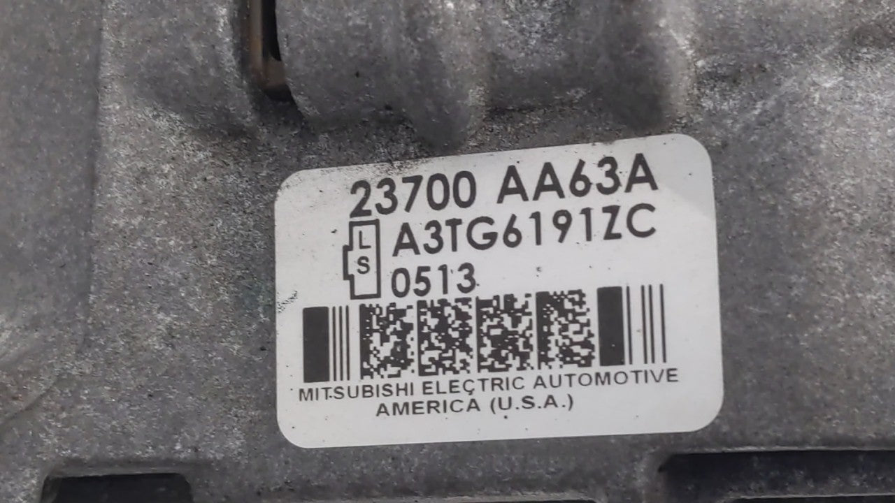 2010-2012 Subaru Legacy Alternator Replacement Generator Charging Assembly Engine OEM P/N:23700 AA63A 23700 AA63B Fits OEM Used Auto Parts - Oemusedautoparts1.com