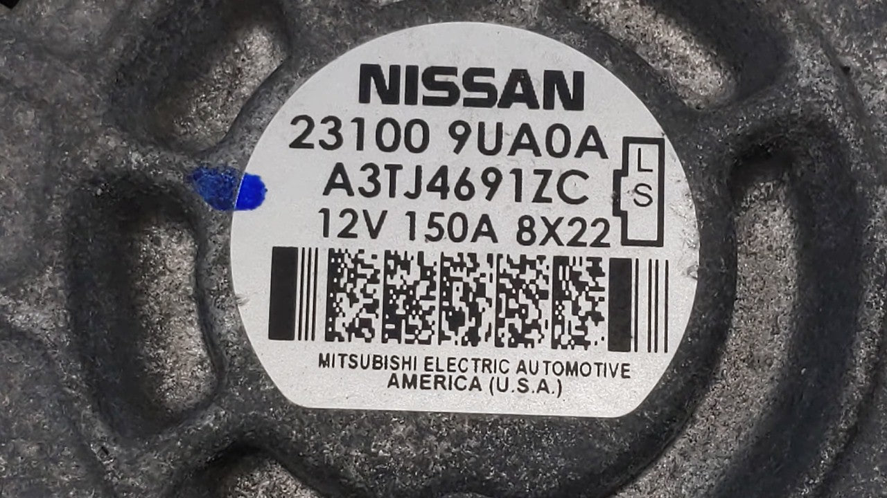 2017-2019 Infiniti Qx60 Alternator Replacement Generator Charging Assembly Engine OEM P/N:23100 9UA0A Fits 2017 2018 2019 OEM Used Auto Parts - Oemusedautoparts1.com