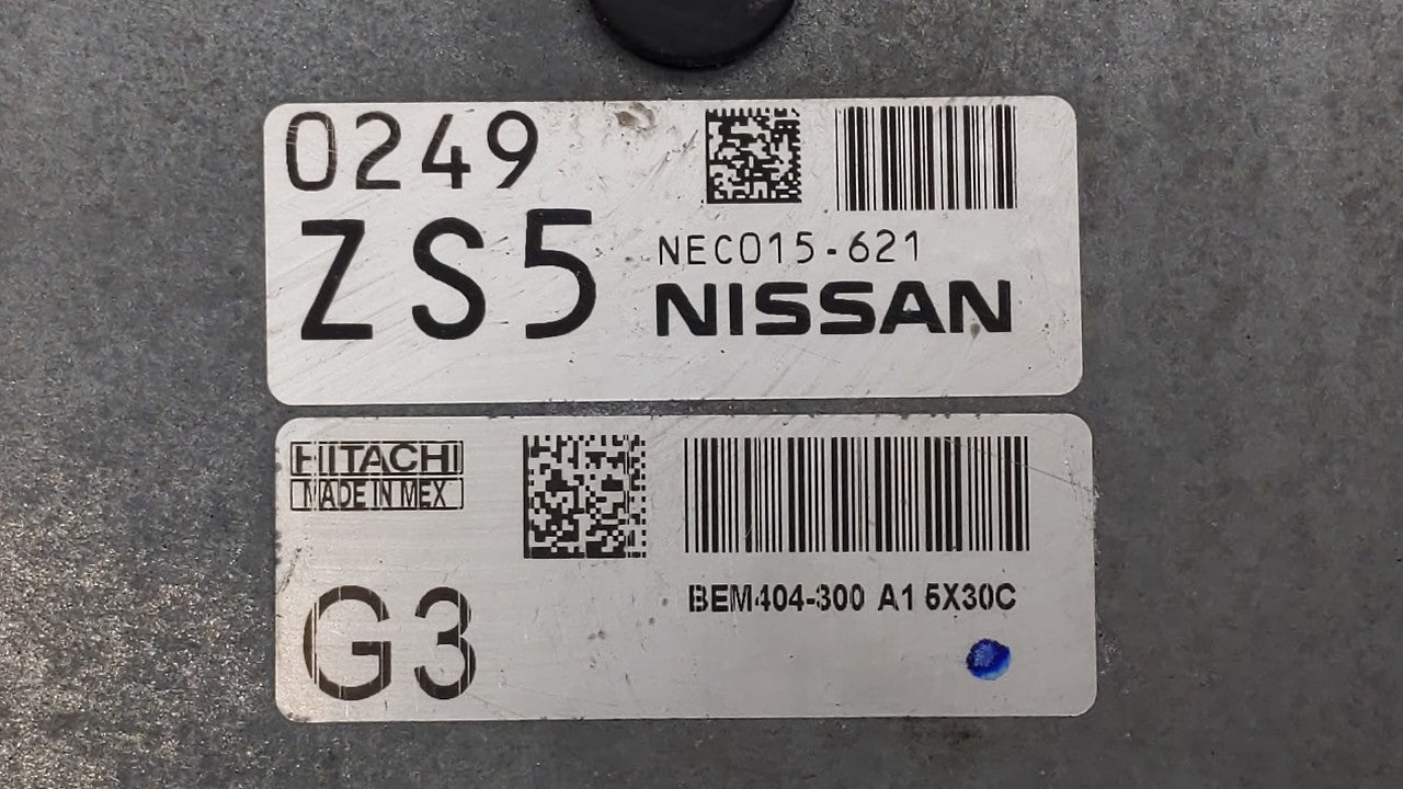 2013-2015 Nissan Sentra PCM Engine Computer ECU ECM PCU OEM P/N:BEM404-300 A1 NEC001-666 Fits 2013 2014 2015 OEM Used Auto Parts - Oemusedautoparts1.com