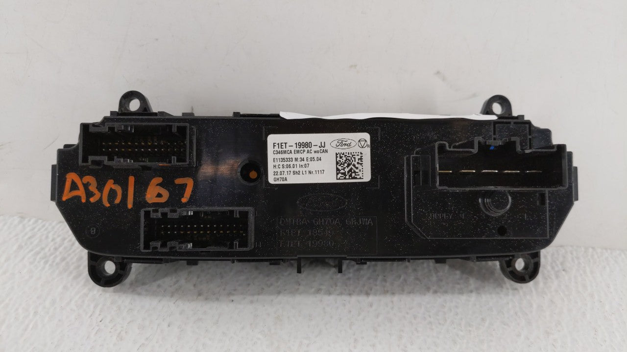 2015-2018 Ford Focus Climate Control Module Temperature AC/Heater Replacement P/N:F1ET-19980-LJ F1ET-19980-JF Fits OEM Used Auto Parts - Oemusedautoparts1.com