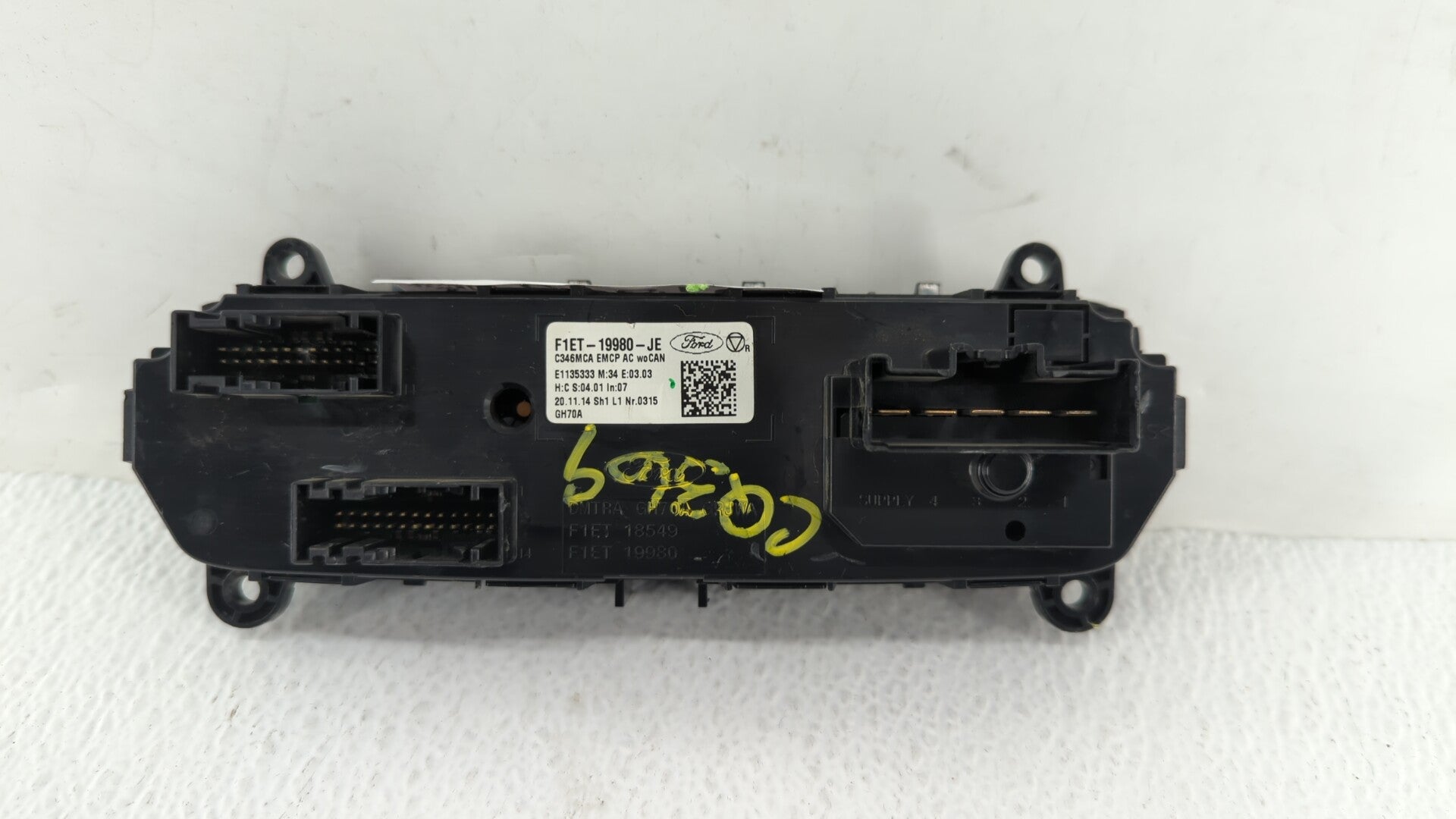 2015-2018 Ford Focus Climate Control Module Temperature AC/Heater Replacement P/N:F1ET-19980-LJ F1ET-19980-JF Fits OEM Used Auto Parts - Oemusedautoparts1.com