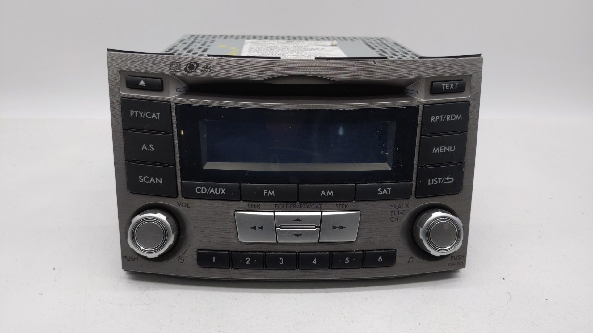 2012-2014 Subaru Legacy Radio AM FM Cd Player Receiver Replacement P/N:86201AJ61A Fits 2012 2013 2014 OEM Used Auto Parts - Oemusedautoparts1.com