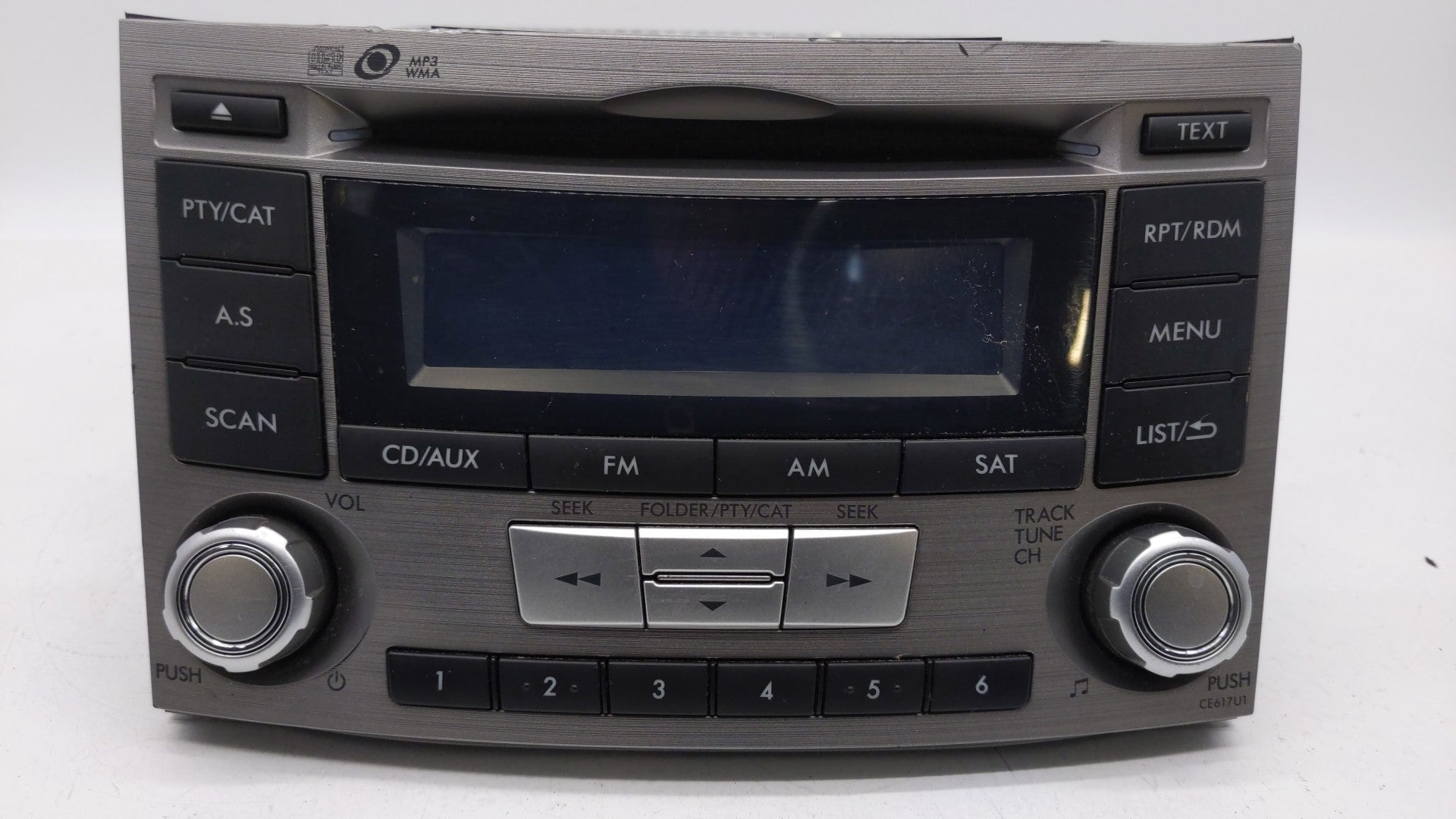 2012-2014 Subaru Legacy Radio AM FM Cd Player Receiver Replacement P/N:86201AJ61A Fits 2012 2013 2014 OEM Used Auto Parts - Oemusedautoparts1.com