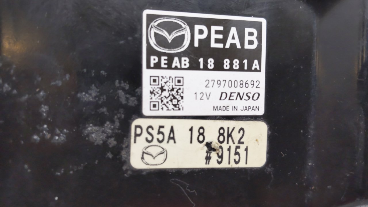 2016 Mazda 3 PCM Engine Computer ECU ECM PCU OEM P/N:PE AB 18 881A PE AB 18 881A Fits OEM Used Auto Parts - Oemusedautoparts1.com