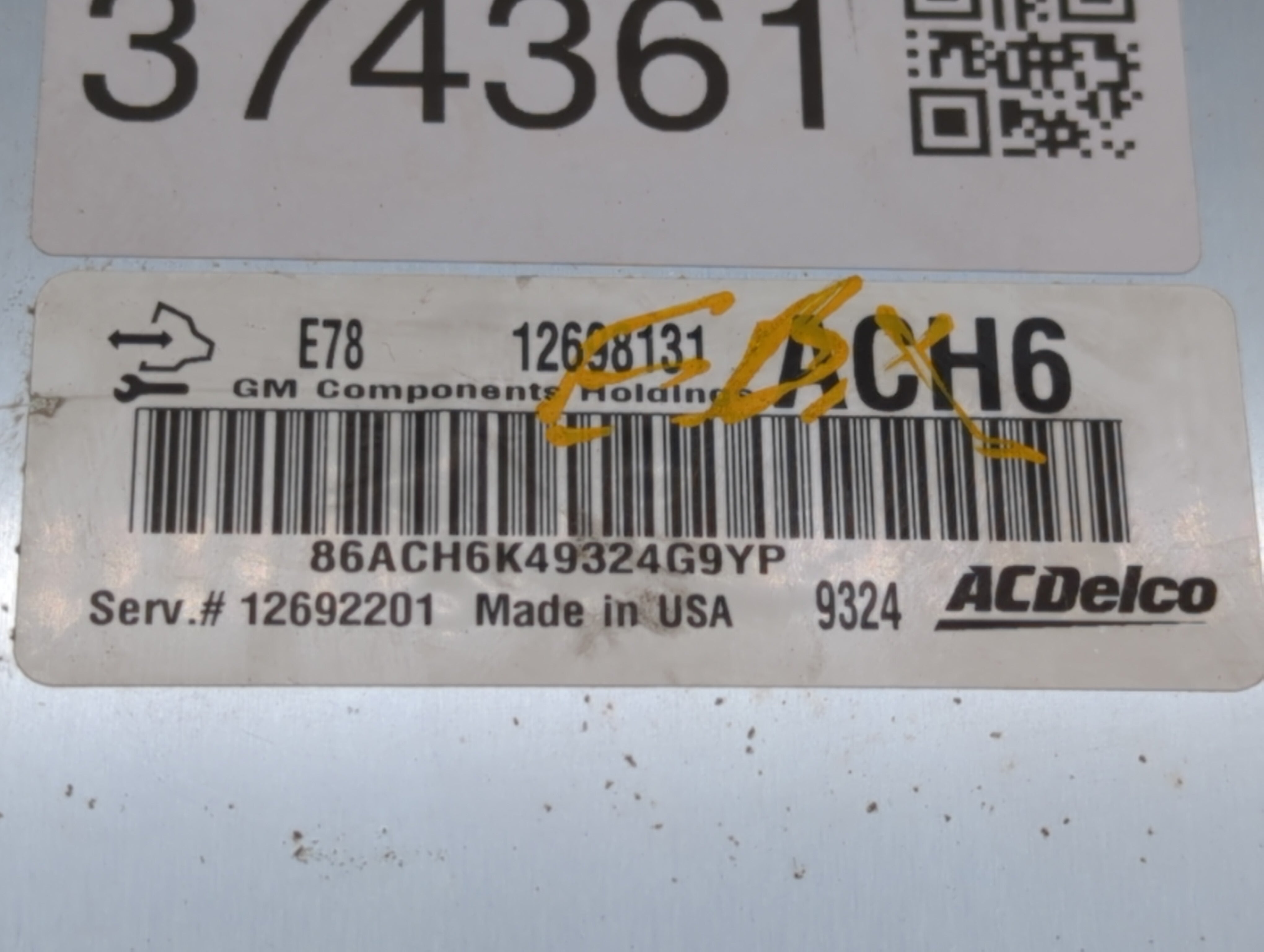 2017-2019 Buick Encore PCM Engine Computer ECU ECM PCU OEM P/N:12697793 12706635 Fits 2017 2018 2019 OEM Used Auto Parts - Oemusedautoparts1.com