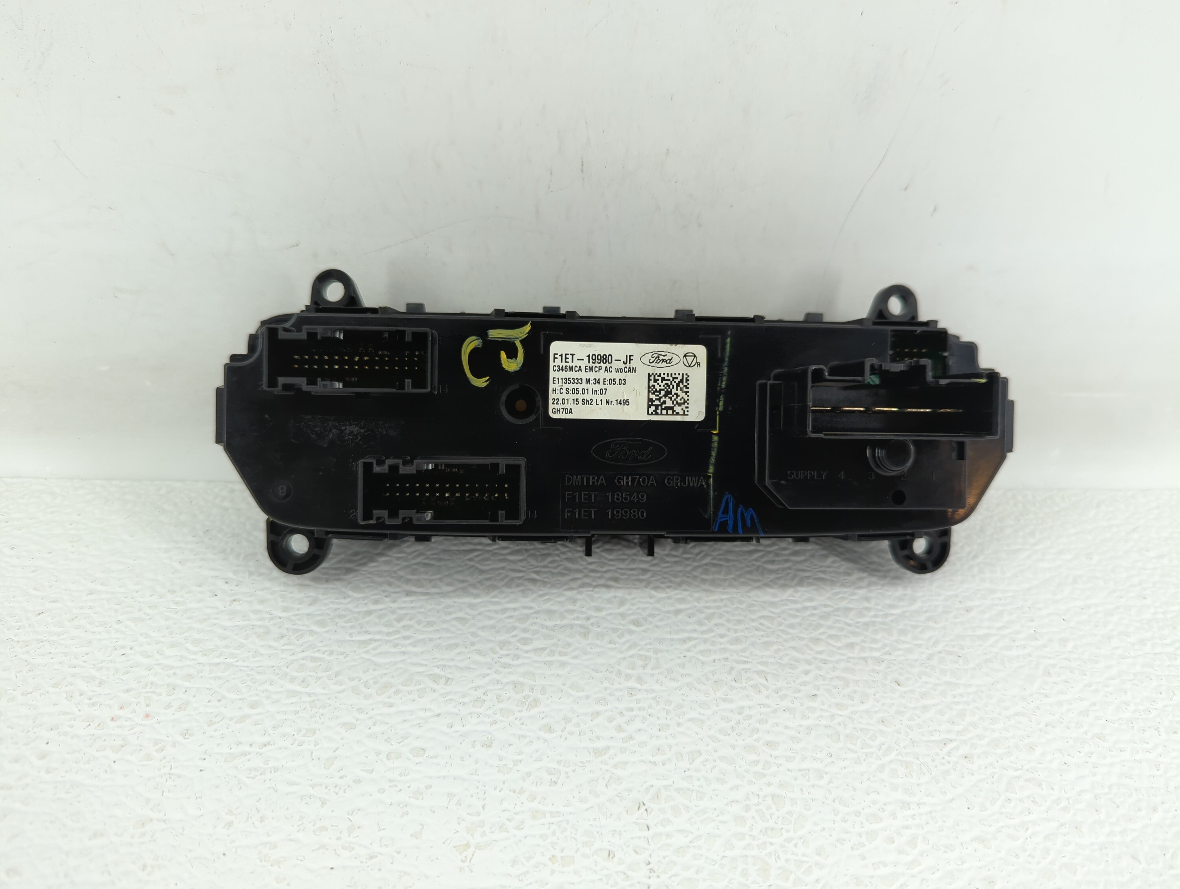 2015-2018 Ford Focus Climate Control Module Temperature AC/Heater Replacement P/N:F1ET-19980-JG F1ET-19980-JJ Fits OEM Used Auto Parts - Oemusedautoparts1.com