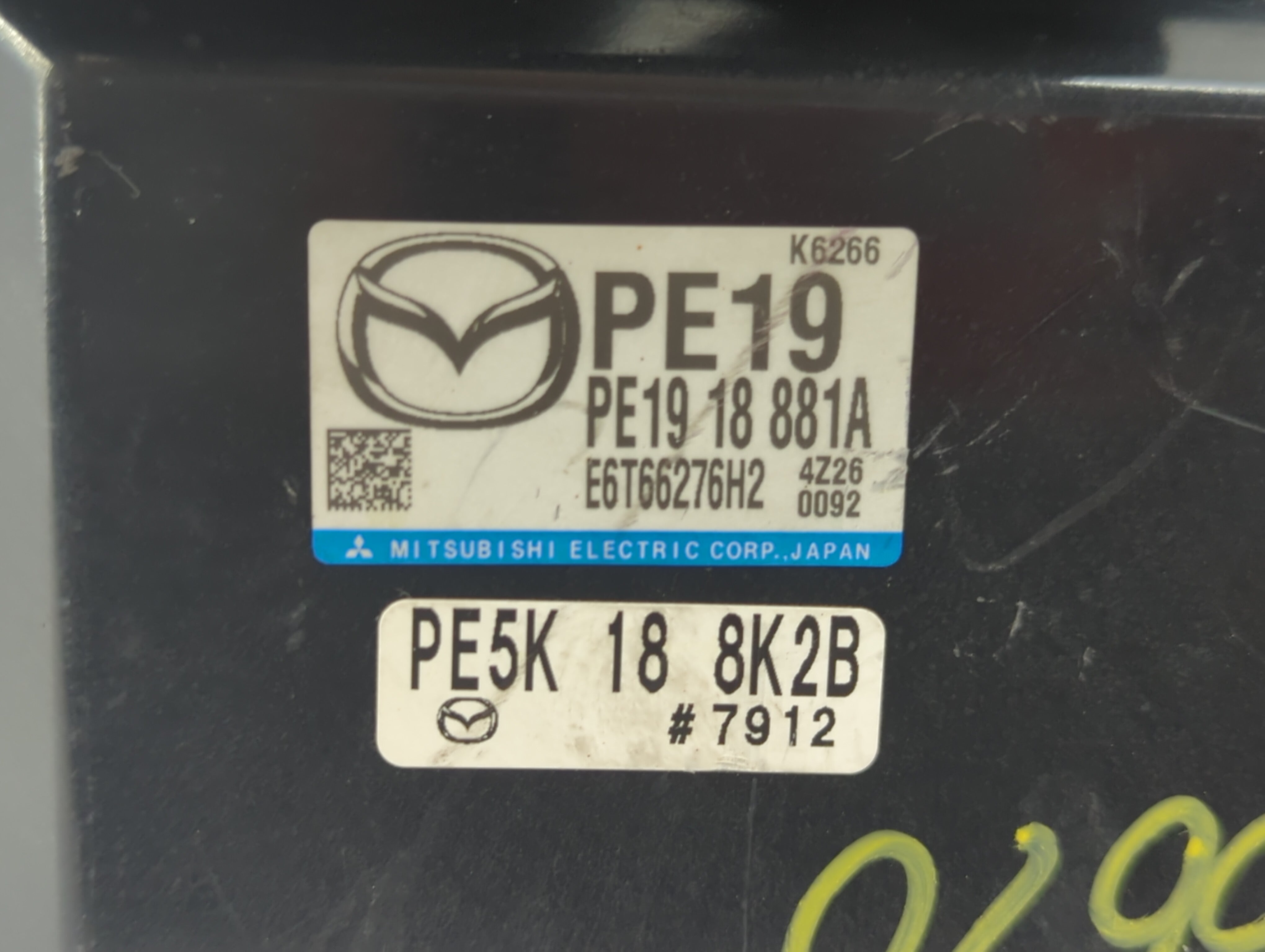 2014-2016 Mazda 3 PCM Engine Computer ECU ECM PCU OEM P/N:PEAB 18 881A PEDH  18 881 Fits 2014 2015 2016 OEM Used Auto Parts