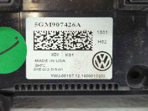 2015-2016 Volkswagen Golf Climate Control Module Temperature AC/Heater Replacement P/N:5GM907426A Fits 2015 2016 OEM Used Auto Parts