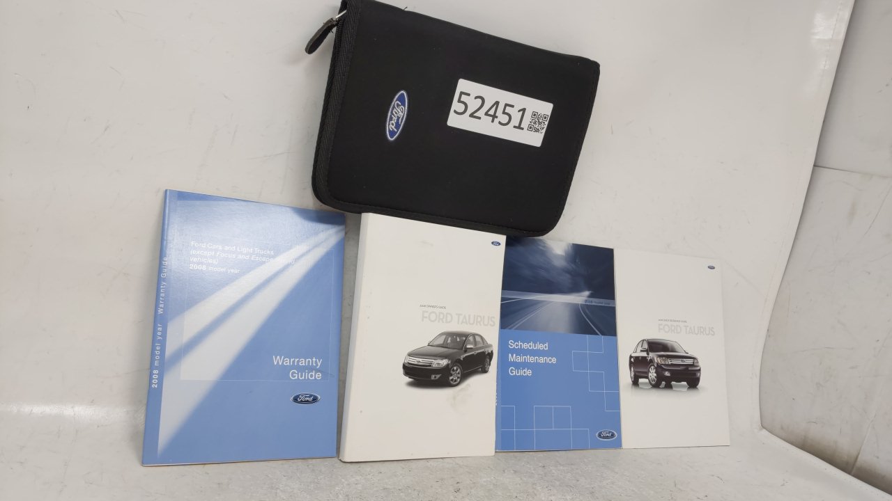 2008 Ford Taurus Owners Manual Book Guide OEM Used Auto Parts - Oemusedautoparts1.com