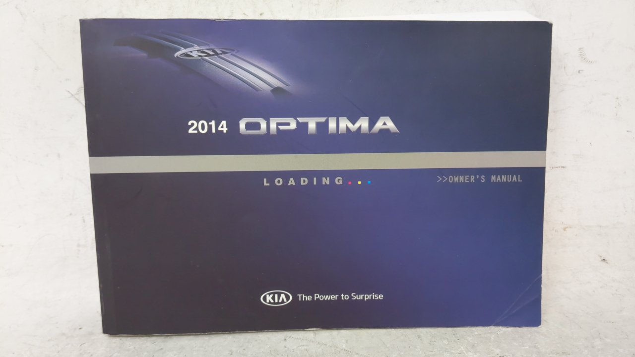 2014 Kia Optima Owners Manual Book Guide OEM Used Auto Parts - Oemusedautoparts1.com