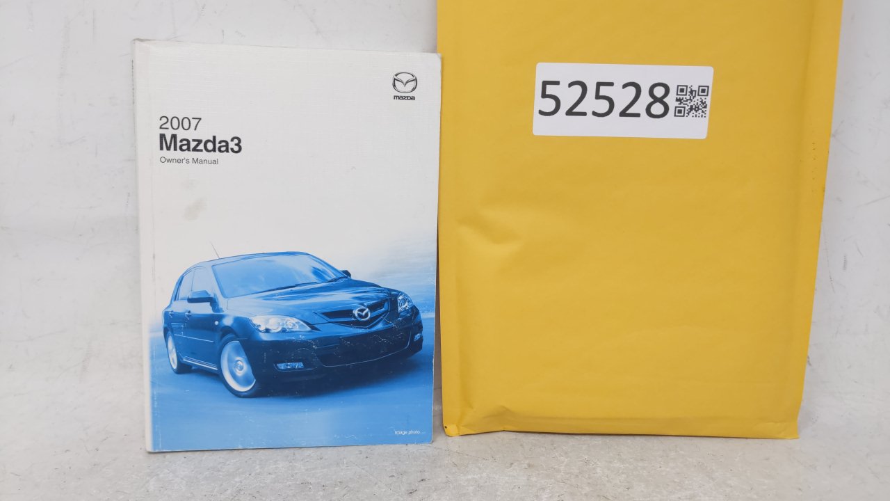 2007 Mazda 3 Owners Manual Book Guide OEM Used Auto Parts - Oemusedautoparts1.com