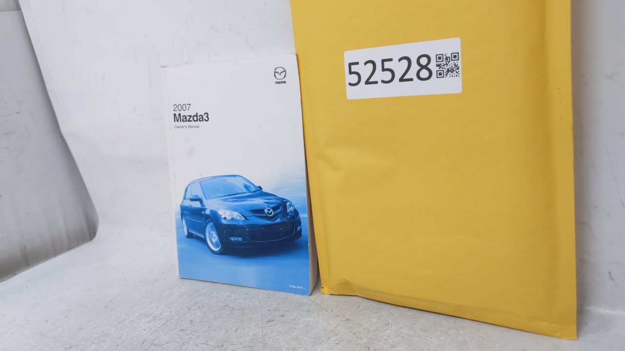 2007 Mazda 3 Owners Manual Book Guide OEM Used Auto Parts - Oemusedautoparts1.com