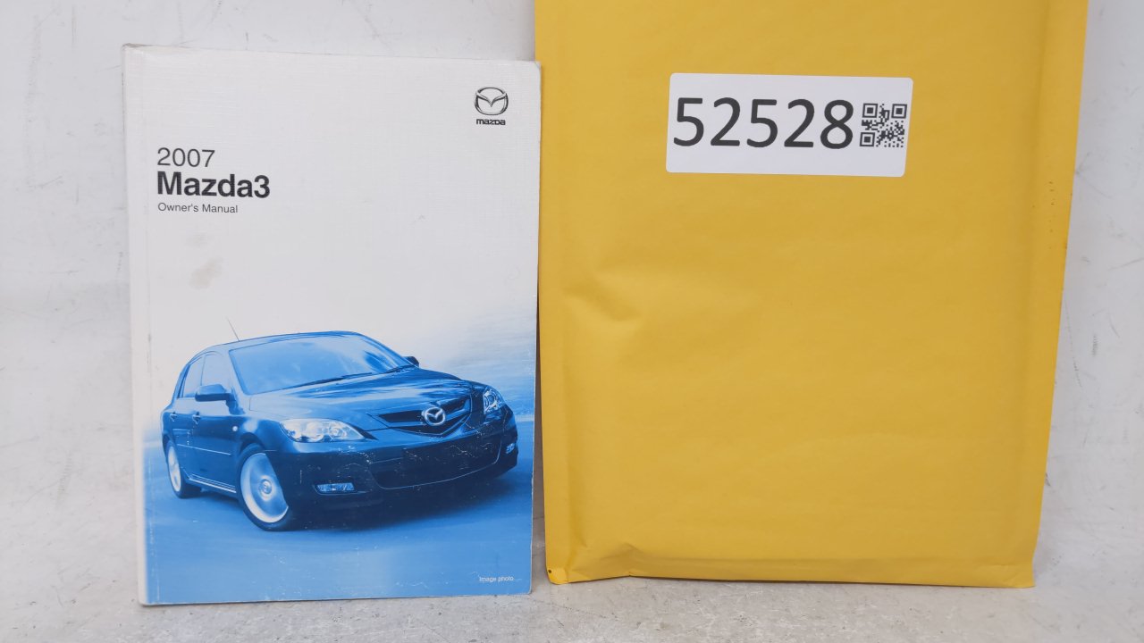 2007 Mazda 3 Owners Manual Book Guide OEM Used Auto Parts - Oemusedautoparts1.com