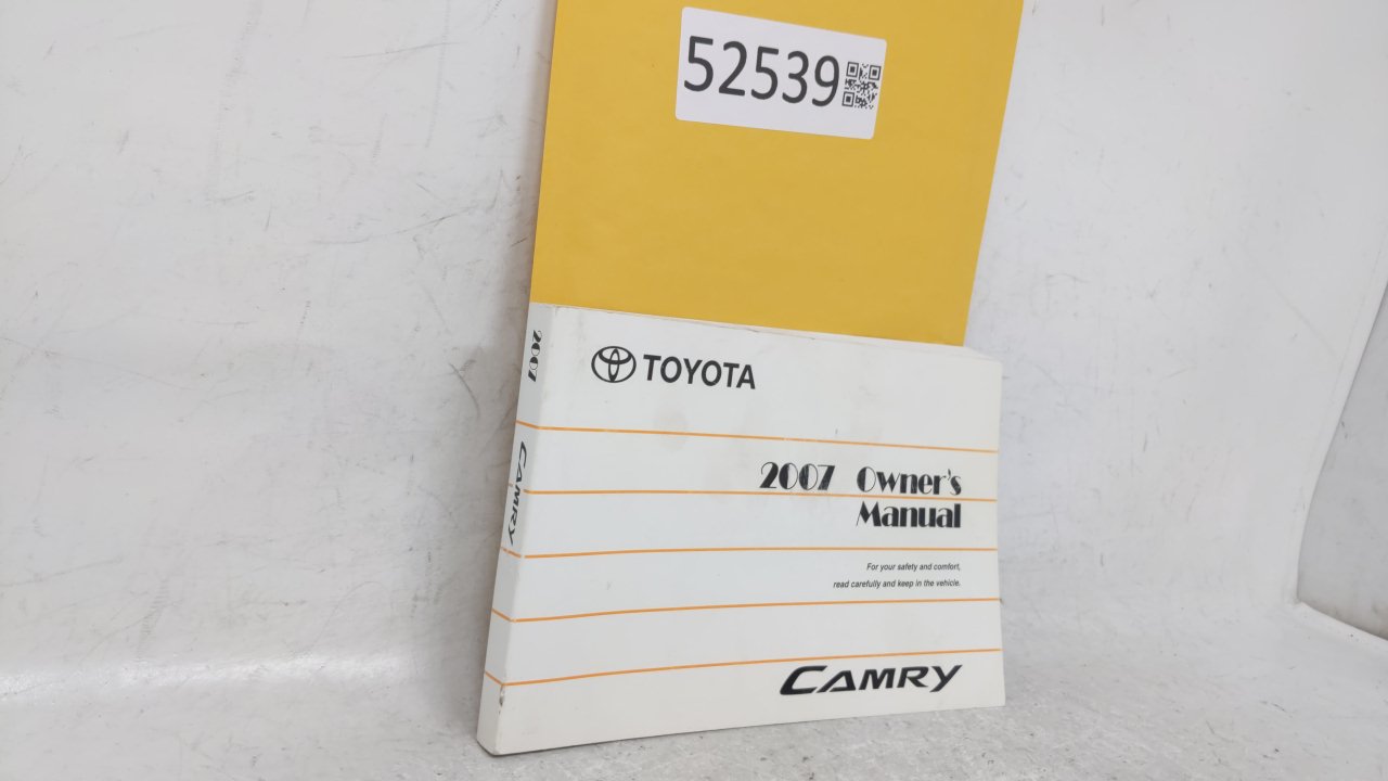 2007 Toyota Camry Owners Manual Book Guide OEM Used Auto Parts - Oemusedautoparts1.com