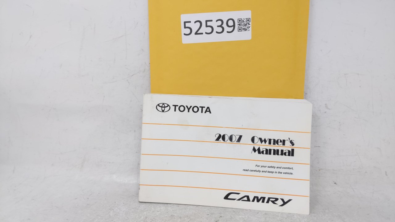 2007 Toyota Camry Owners Manual Book Guide OEM Used Auto Parts - Oemusedautoparts1.com