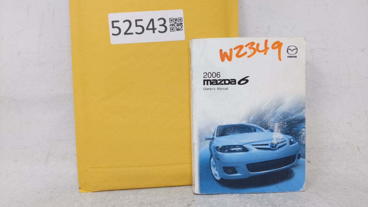 2006 Mazda 6 Owners Manual Book Guide OEM Used Auto Parts - Oemusedautoparts1.com