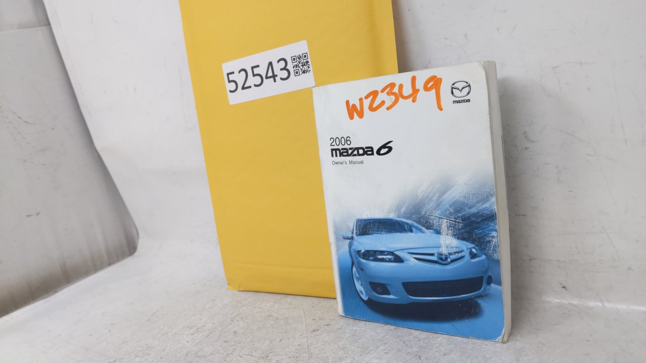 2006 Mazda 6 Owners Manual Book Guide OEM Used Auto Parts - Oemusedautoparts1.com