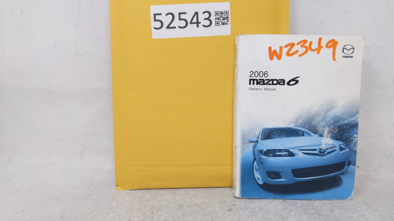 2006 Mazda 6 Owners Manual Book Guide OEM Used Auto Parts - Oemusedautoparts1.com