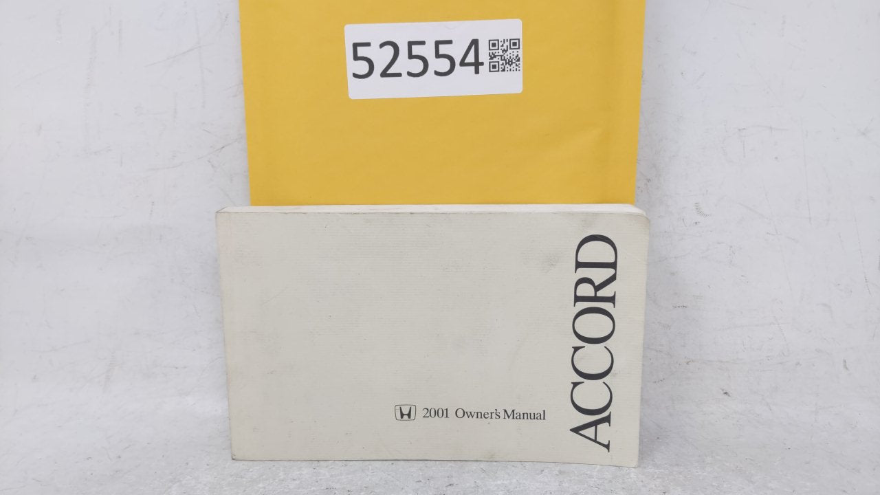 2001 Honda Accord Owners Manual Book Guide OEM Used Auto Parts - Oemusedautoparts1.com