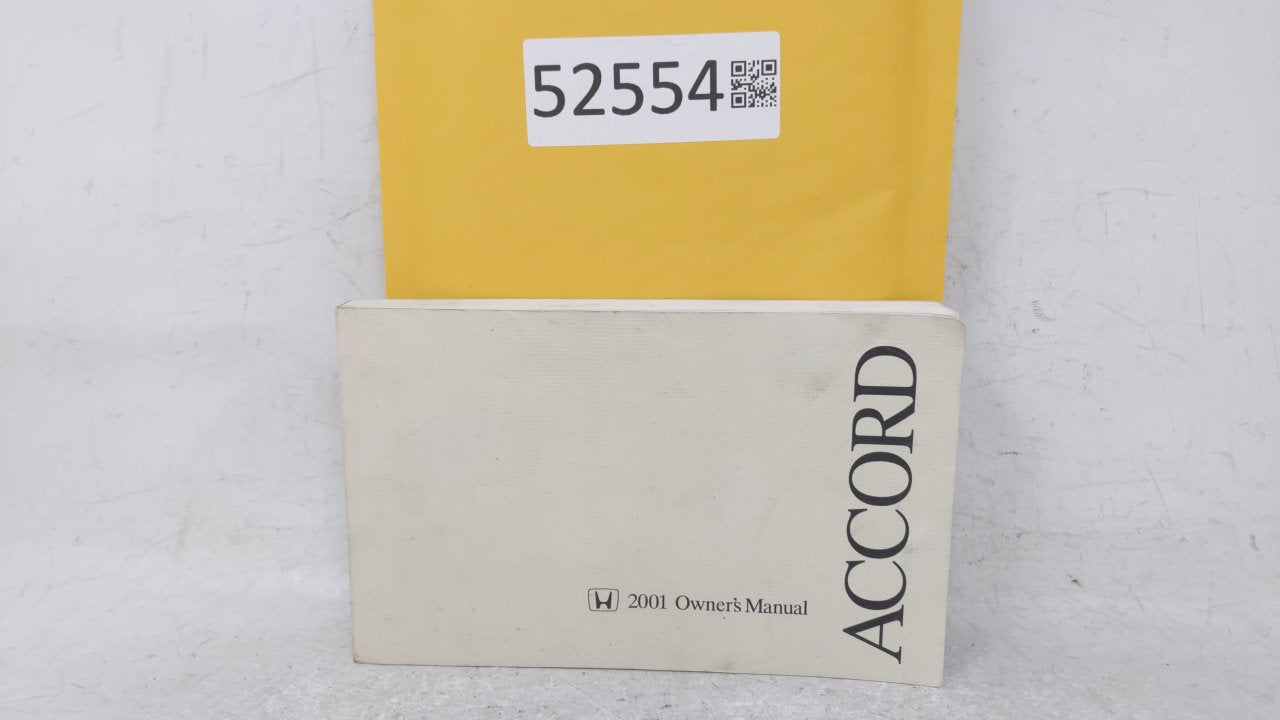 2001 Honda Accord Owners Manual Book Guide OEM Used Auto Parts - Oemusedautoparts1.com
