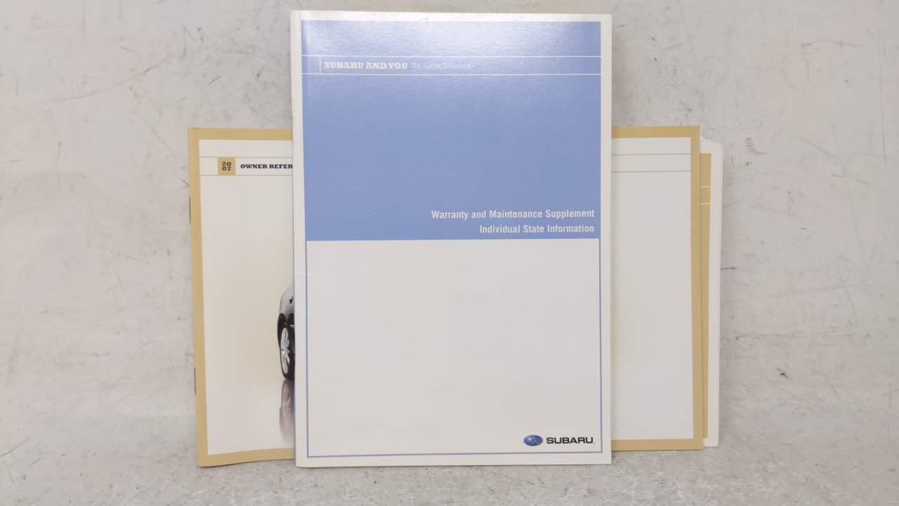 2007 Subaru Legacy Owners Manual Book Guide OEM Used Auto Parts - Oemusedautoparts1.com