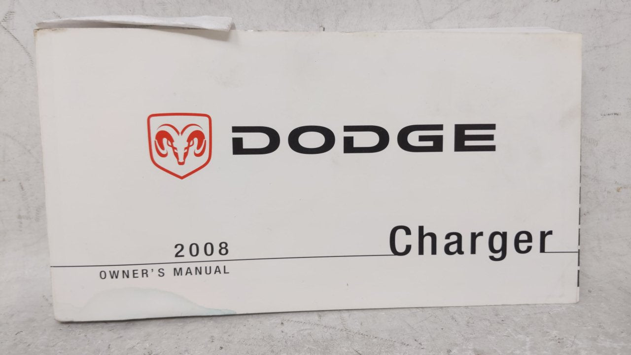 2008 Dodge Charger Owners Manual Book Guide OEM Used Auto Parts - Oemusedautoparts1.com