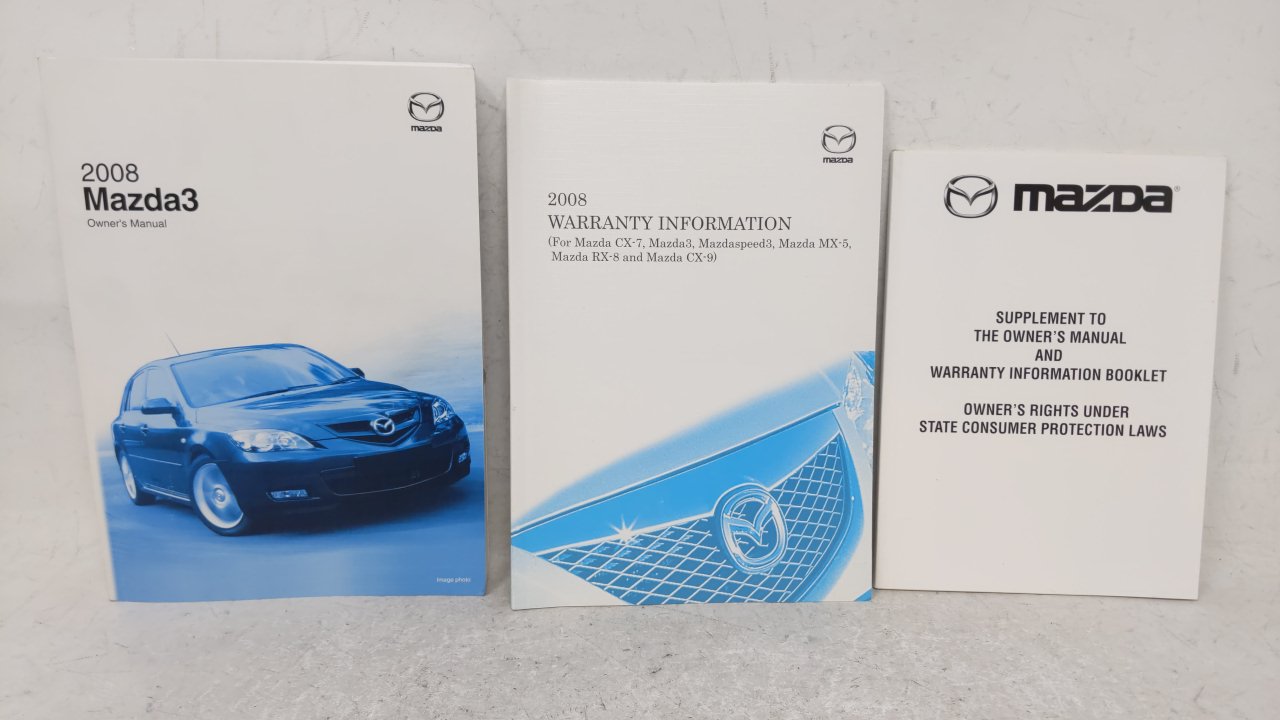 2008 Mazda 3 Owners Manual Book Guide OEM Used Auto Parts - Oemusedautoparts1.com