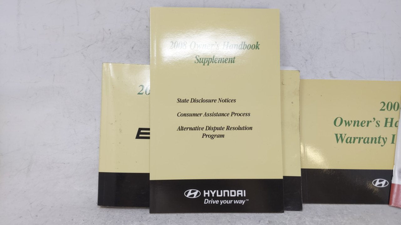 2008 Hyundai Elantra Owners Manual Book Guide OEM Used Auto Parts - Oemusedautoparts1.com