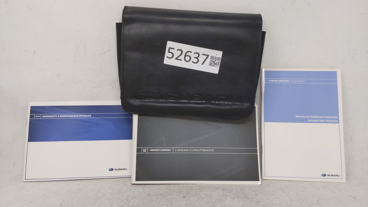 2008 Subaru Legacy Owners Manual Book Guide OEM Used Auto Parts - Oemusedautoparts1.com