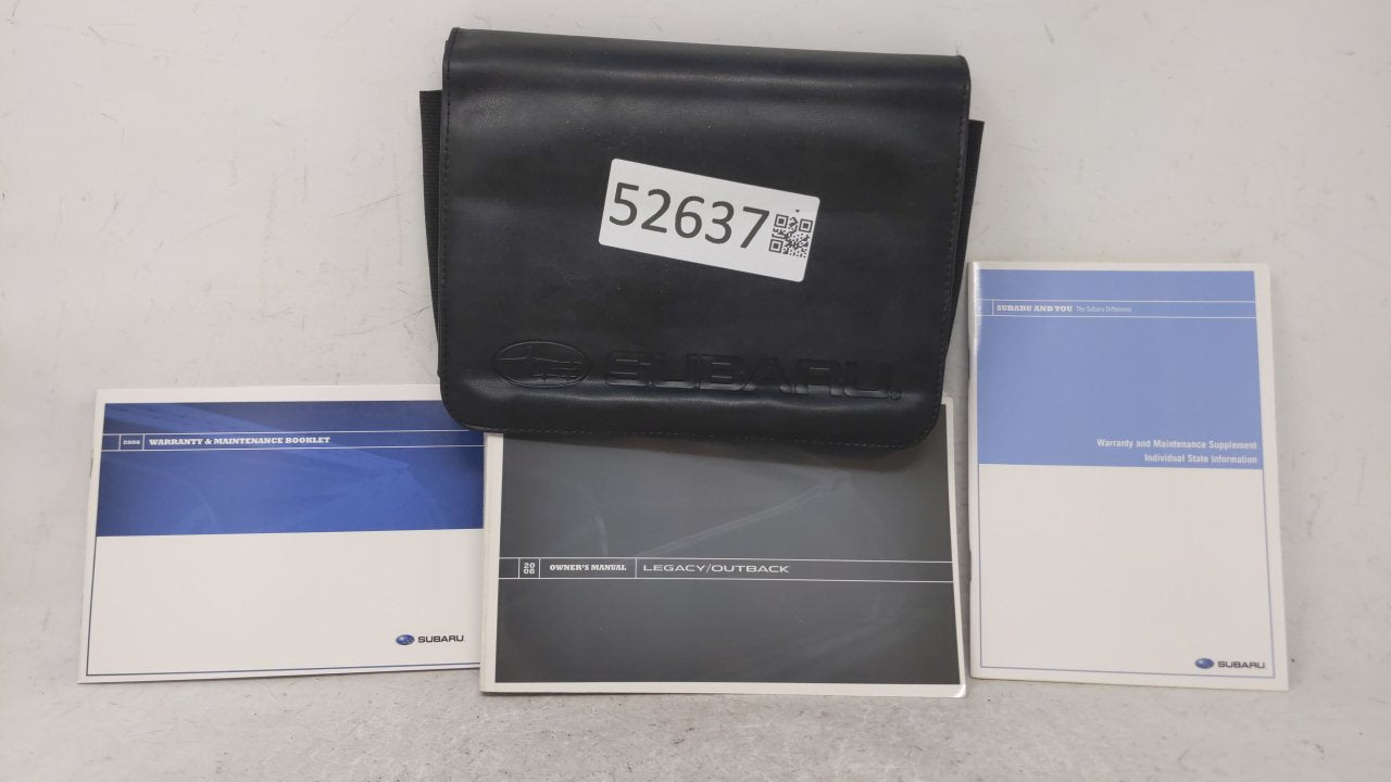 2008 Subaru Legacy Owners Manual Book Guide OEM Used Auto Parts - Oemusedautoparts1.com