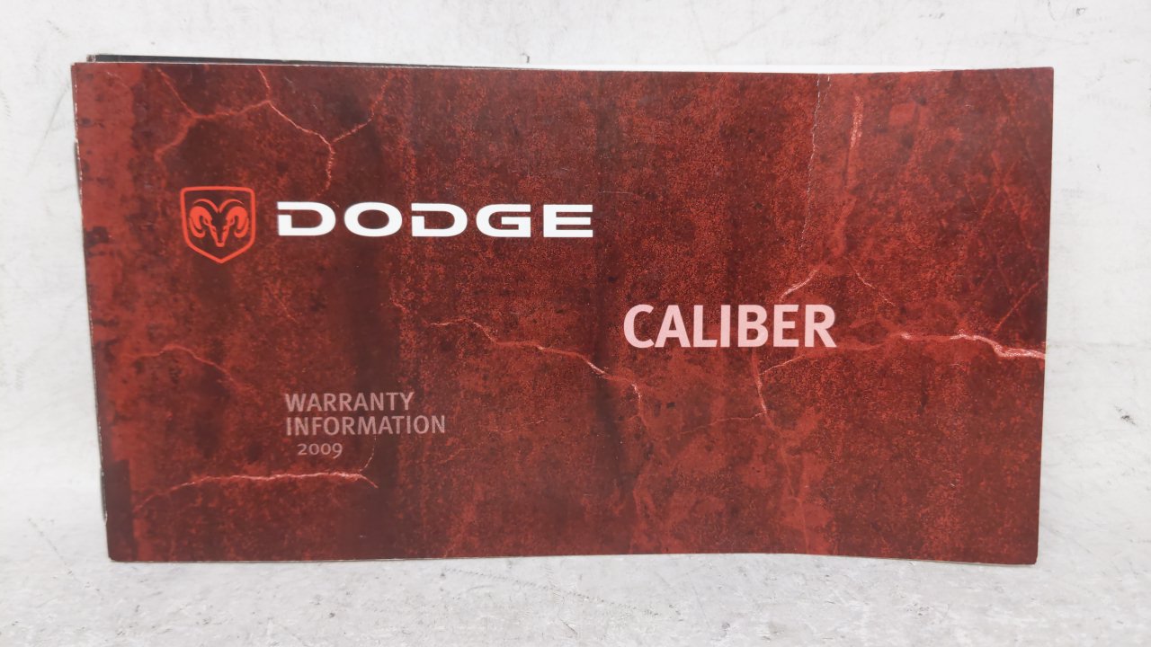 2009 Dodge Caliber Owners Manual Book Guide OEM Used Auto Parts - Oemusedautoparts1.com