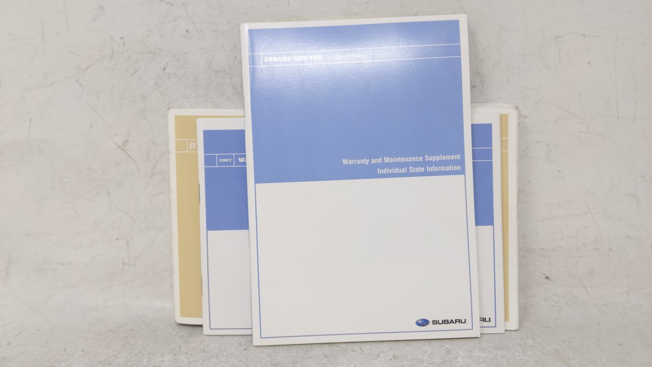 2007 Subaru Legacy Owners Manual Book Guide OEM Used Auto Parts - Oemusedautoparts1.com