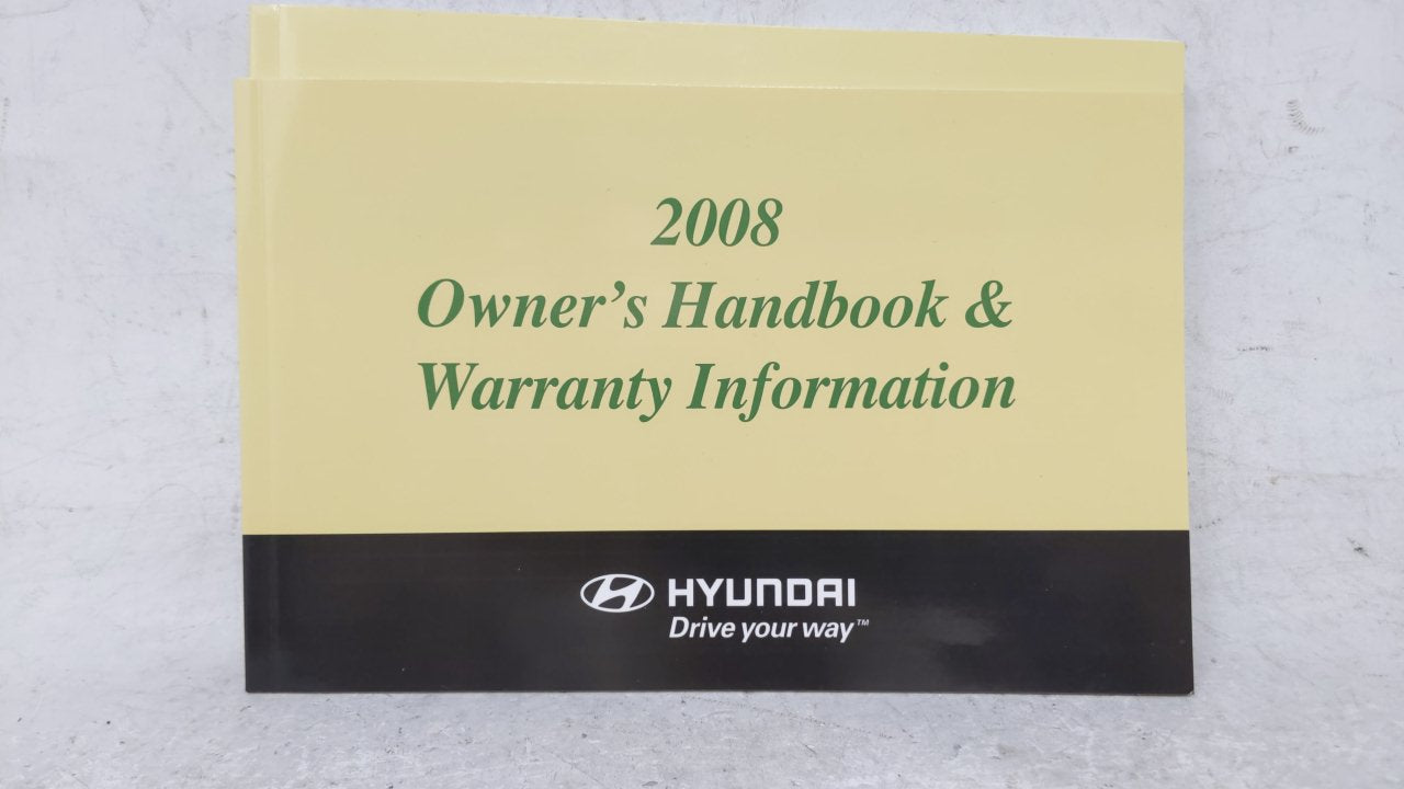 2008 Hyundai Elantra Owners Manual Book Guide OEM Used Auto Parts - Oemusedautoparts1.com